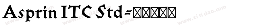 Asprin ITC Std字体转换